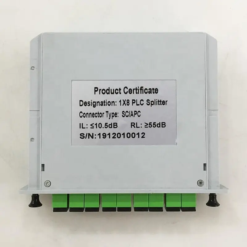 Cassette Card Inserting SC APC PLC Splitter 1x8 LGX Box for Optical Terminal Box
